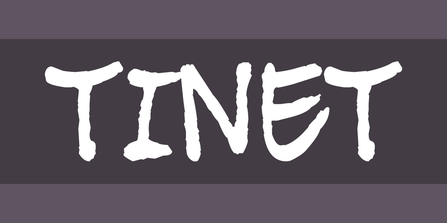Пример шрифта Tinet